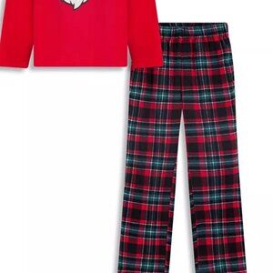 NWT KIDS Size 12/14 Max and Olivia Boys Holiday 2pc Pajama Pant Set